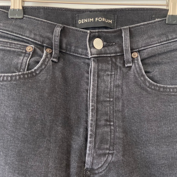 Denim Forum Arlo Straight Leg High Rise Jeans - Picture 4 of 6